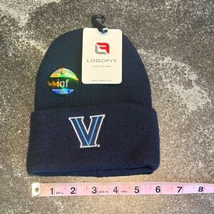 Navy Blue Infant Knit Beanie with Villanova V Logo